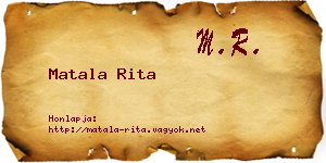 Matala Rita névjegykártya
